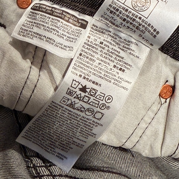 NWT Levi’s Men’s Black 501 Jeans Size 34/30 - Picture 14 of 15